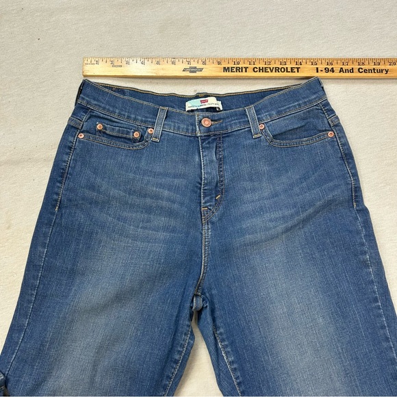Levi’s Medium Wash High Rise Perfectly Slimming 512 Boot Cut Jeans Size 12 LONG - Picture 4 of 10